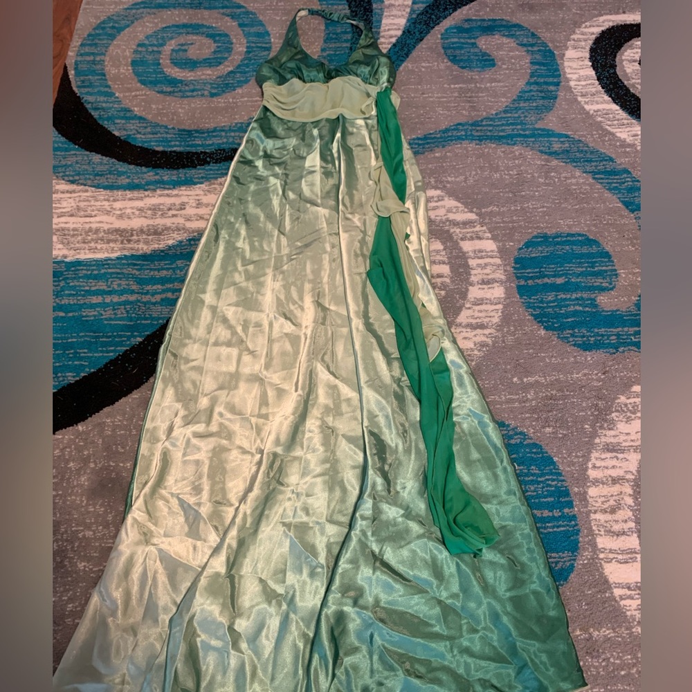 This is a green dress